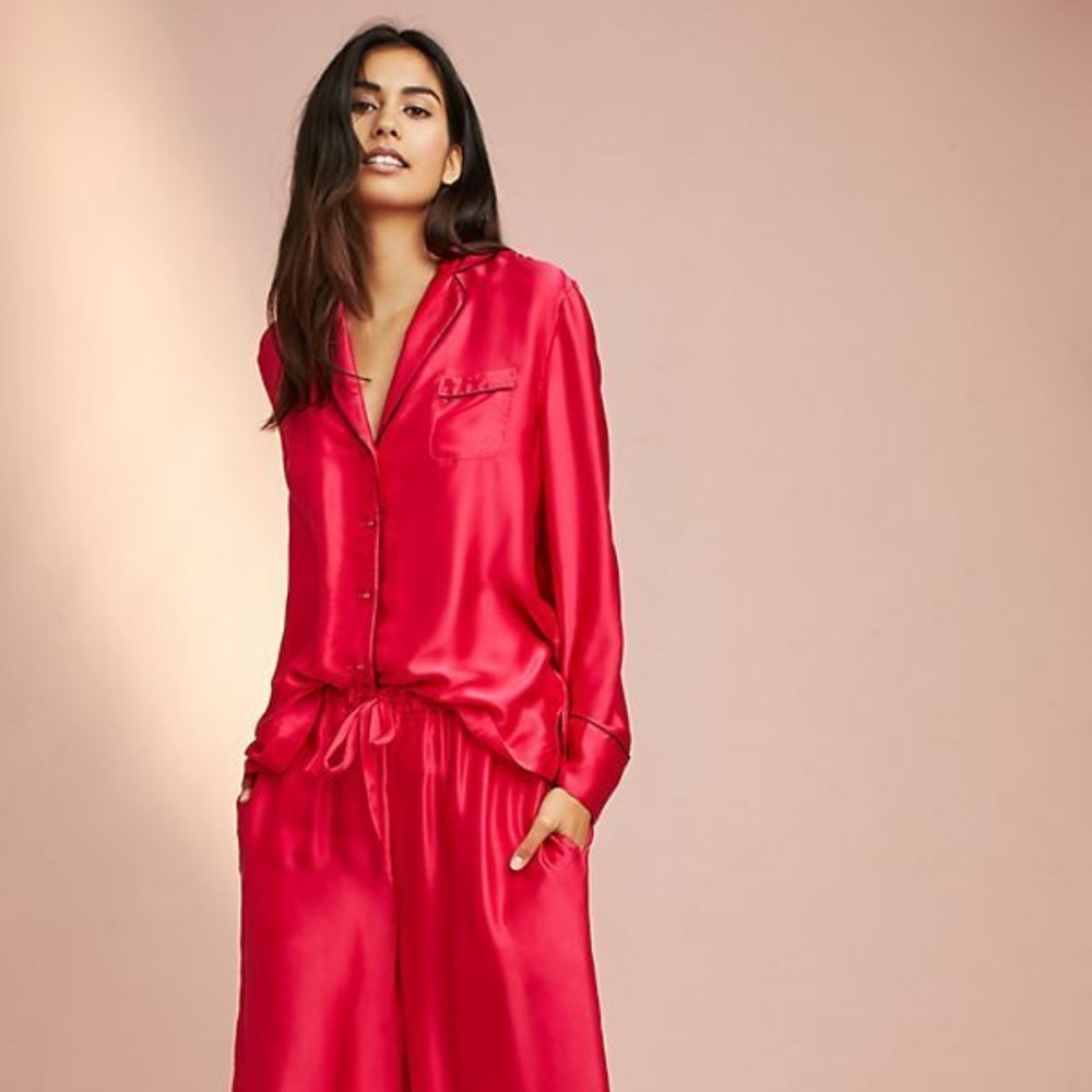 NEW Anthropologie Silk Sleep Top